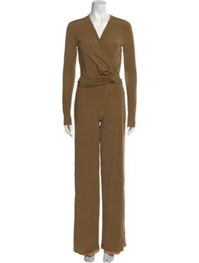Pre-owned Tom Ford V-neck Jumpsuit In Brown