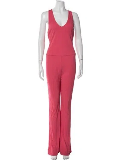 Pre-owned Tom Ford V-neck Jumpsuit In Pink
