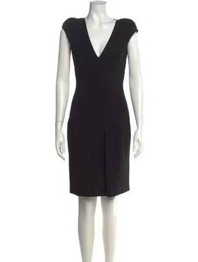 Pre-owned Tom Ford V-neck Knee-length Dress In Black