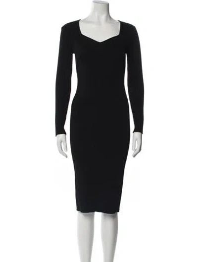 Pre-owned Tom Ford V-neck Knee-length Dress In Black