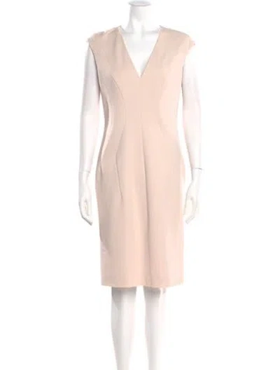 Pre-owned Tom Ford V-neck Knee-length Dress In Pink