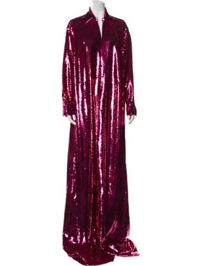 Pre-owned Tom Ford V-neck Long Dress In Red