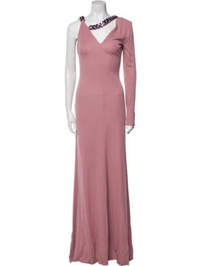 Pre-owned Tom Ford V-neck Long Dress W/ Tags In Pink