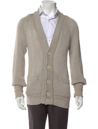 Pre-owned Tom Ford V-neck Long Sleeve Cardigan In Neutral