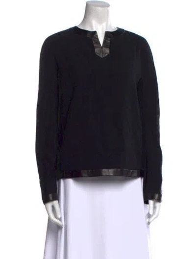 Pre-owned Tom Ford V-neck Long Sleeve Sweatshirt In Black