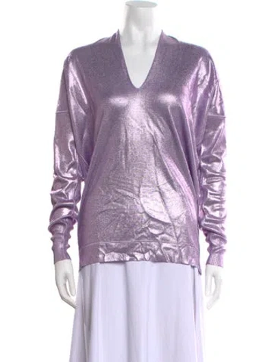 Pre-owned Tom Ford V-neck Long Sleeve Sweatshirt In Purple