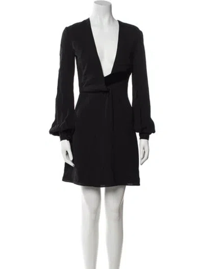 Pre-owned Tom Ford V-neck Mini Dress In Black