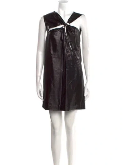 Pre-owned Tom Ford V-neck Mini Dress In Black