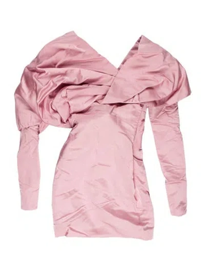Pre-owned Tom Ford V-neck Mini Dress In Pink
