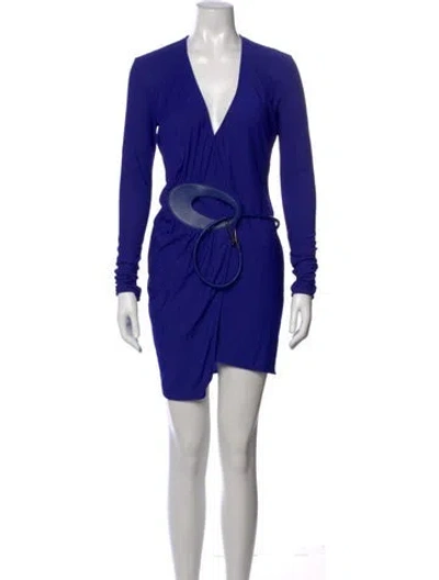 Pre-owned Tom Ford V-neck Mini Dress W/ Tags In Black