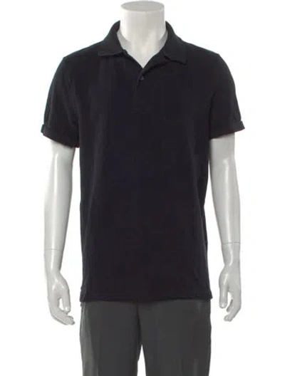 Pre-owned Tom Ford V-neck Short Sleeve Polo Shirt In Black