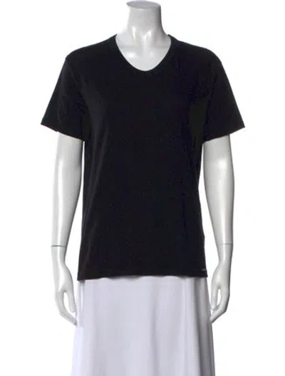 Pre-owned Tom Ford V-neck Short Sleeve T-shirt In Black