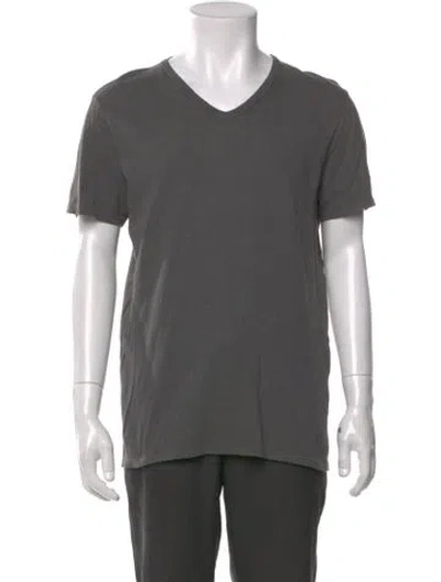 Pre-owned Tom Ford V-neck Short Sleeve T-shirt In Gray
