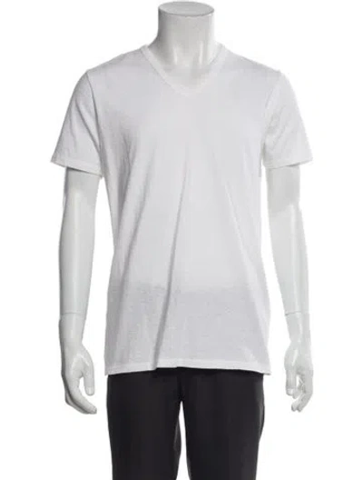 Pre-owned Tom Ford V-neck Short Sleeve T-shirt In White