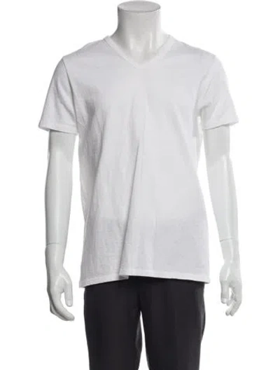Pre-owned Tom Ford V-neck Short Sleeve T-shirt In White