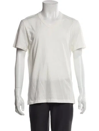 Pre-owned Tom Ford V-neck Short Sleeve T-shirt In White
