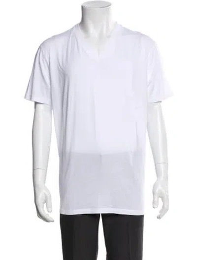 Pre-owned Tom Ford V-neck Short Sleeve T-shirt In White