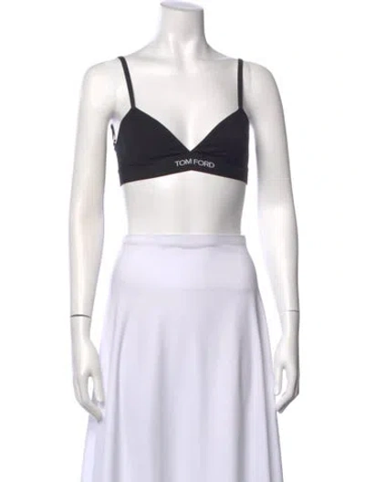 Pre-owned Tom Ford V-neck Sleeveless Sports Bra In Black