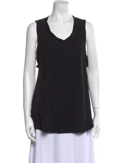 Pre-owned Tom Ford V-neck Sleeveless Top In Black
