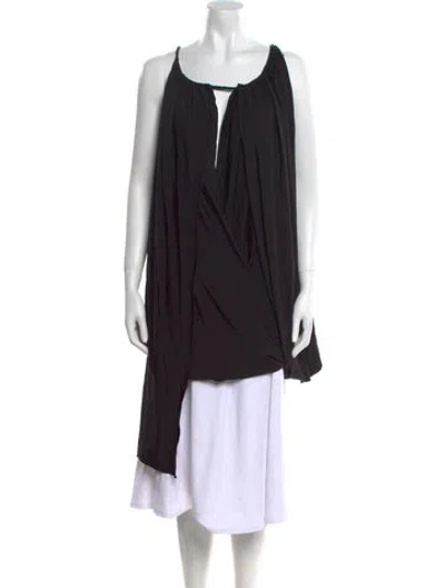 Pre-owned Tom Ford V-neck Sleeveless Tunic In Black