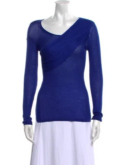 Pre-owned Tom Ford V-neck Sweater In Blue
