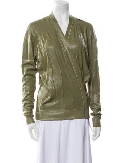 Pre-owned Tom Ford V-neck Sweater In Green