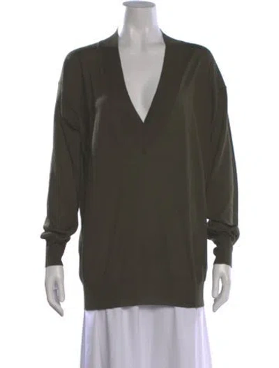 Pre-owned Tom Ford V-neck Sweater In Green