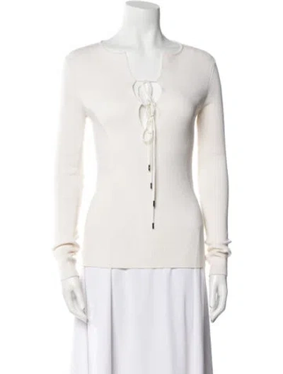 Pre-owned Tom Ford V-neck Sweater In Neutral