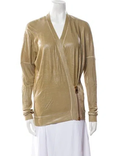 Pre-owned Tom Ford V-neck Sweater In Neutral