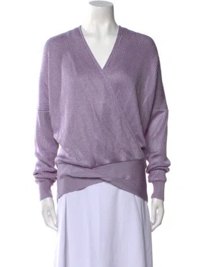 Pre-owned Tom Ford V-neck Sweater In Purple