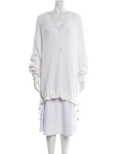 Pre-owned Tom Ford V-neck Sweater In White