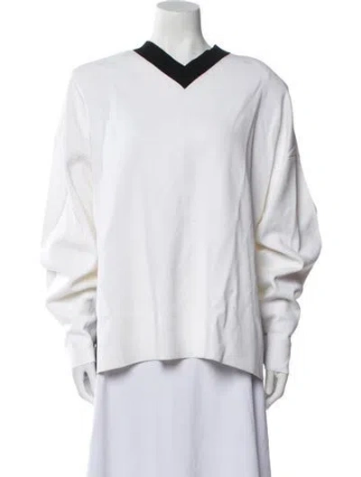 Pre-owned Tom Ford V-neck Sweater In White