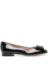 Tom Ford Audrey Bow-embellished Patent-leather Ballet Flats In Black  