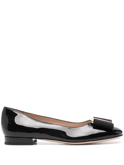 TOM FORD PATENT LEATHER + GROS GRAIN BALLERINA,W3465.LCL407G 1N001 BLACK