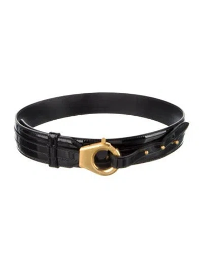 Pre-owned Tom Ford Waist Belt Patent Leather Waist Belt In Black