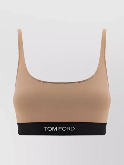 TOM FORD WAISTBAND SPORTS TOP SCOOP NECKLINE