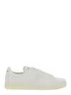 Tom Ford 'waiwick' White Low Top Sneakers With Perforated Logo On The Side And Logo Patch On The Tongue In White