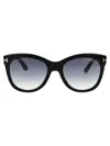 Tom Ford Sunglasses In 01b Nero Lucido / Fumo Grad
