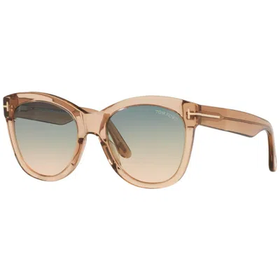 Tom Ford Wallace Womens Acetate Cat Eye Sunglasses In Green Grad