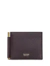 Tom Ford Logo-print Leather Wallet In Brown