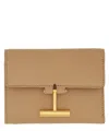 Tom Ford Leather Wallet Featuring Gold-tone Hardware