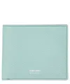 Tom Ford Mens Classic Bi-fold Grained Leather Wallet Nile Blue In Lightblue