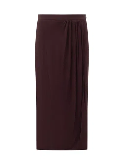 Tom Ford Wallet Skirt In Burgundy