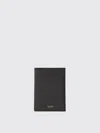 Tom Ford Passport Holder With Textured Calf Leather Finish In Black