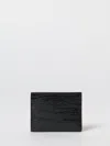 Tom Ford Card Holder In Shiny Crocodile Print Leather In Black