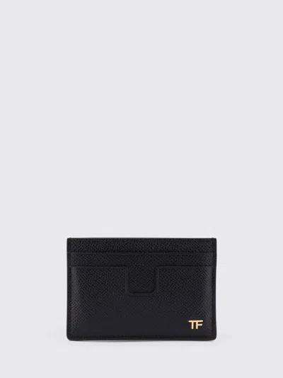 Tom Ford Grained Leather Classic Card Holder Accessories In Black
