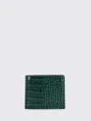Tom Ford Crocodile Print Leather Wallet In Green