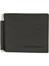 Tom Ford Black Bi-fold Wallet With T Detail On The Front And Embossed Logo On The Rear In Grained Leather Man In Black