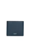 Tom Ford Soft Grain Blue Bifold Wallet In Blue
