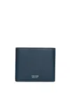 Tom Ford Soft Grain Blue Bifold Wallet In Blue